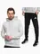 Zdjęcie adidas komplet męski Entrada 26 Hoody szary bluza z kapturem i spodnie dresowe JZ6578/JZ9138 wariantu produktu
