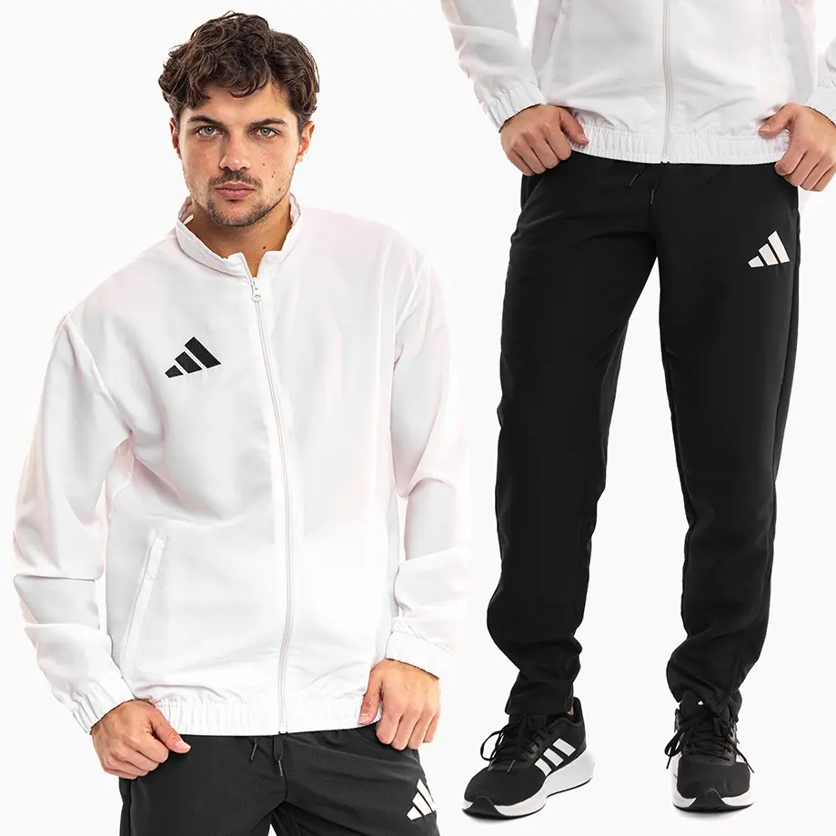adidas komplet męski Entrada 26 Presentation biały bluza i spodnie dresowe JZ6623/JZ9127