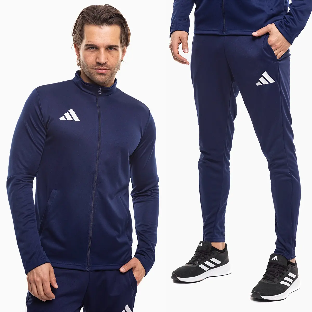adidas komplet męski Entrada 26 Track granatowy bluza rozpinana i spodnie dresowe JZ6589/KE9847