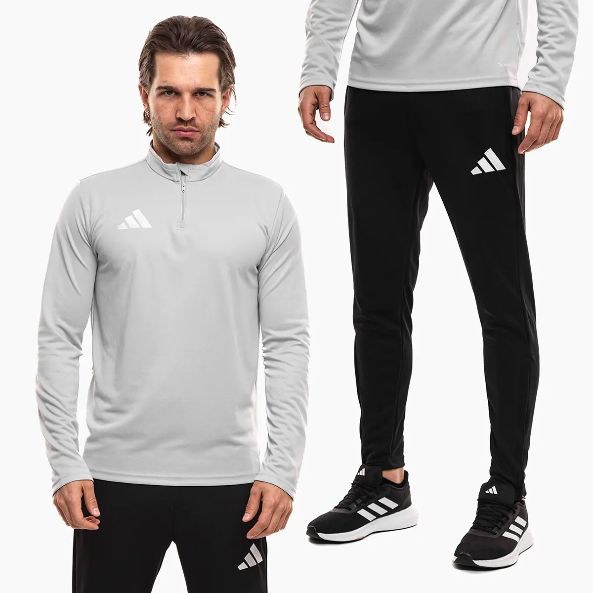 adidas komplet męski Entrada 26 Training szary bluza i spodnie dresowe JZ6654/KE9848