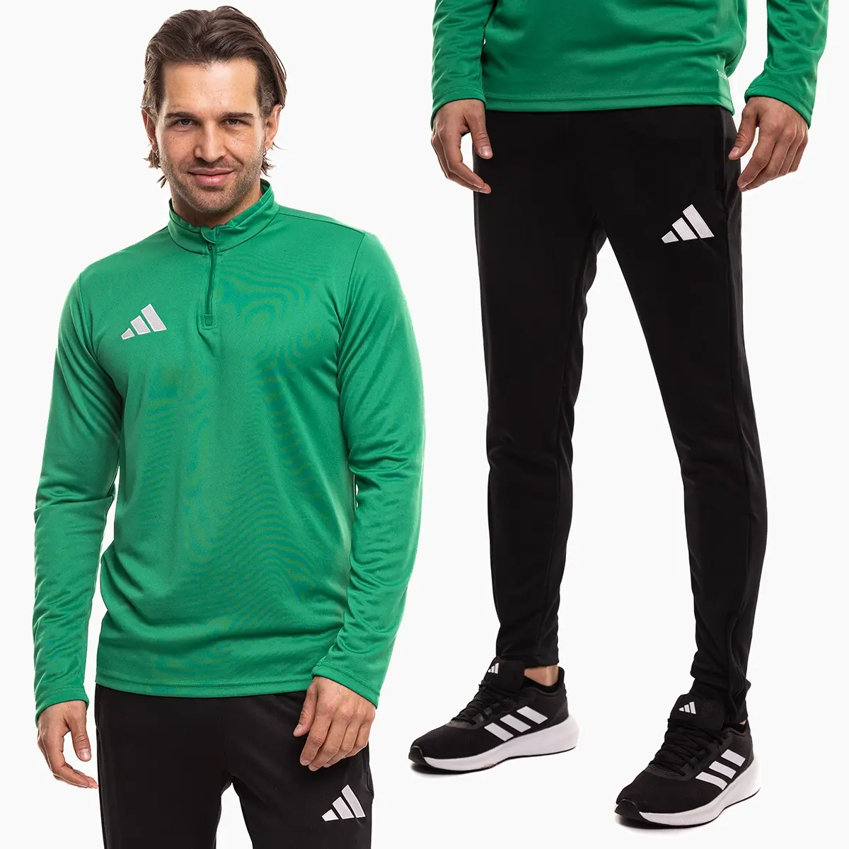 adidas komplet męski Entrada 26 Training zielony bluza i spodnie dresowe JZ6659/KE9848