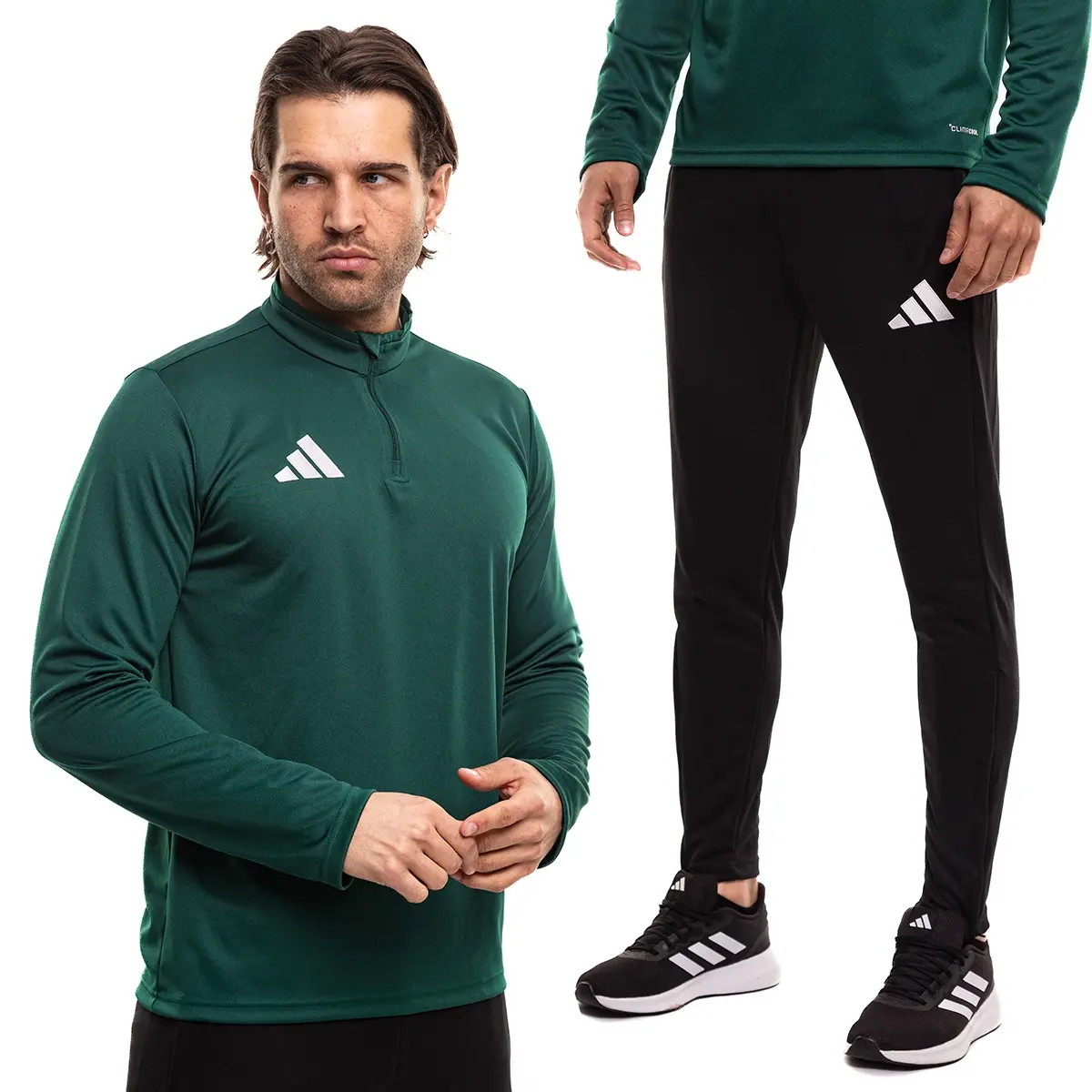 adidas komplet męski Entrada 26 Training zielony bluza i spodnie dresowe KE9823/KE9848