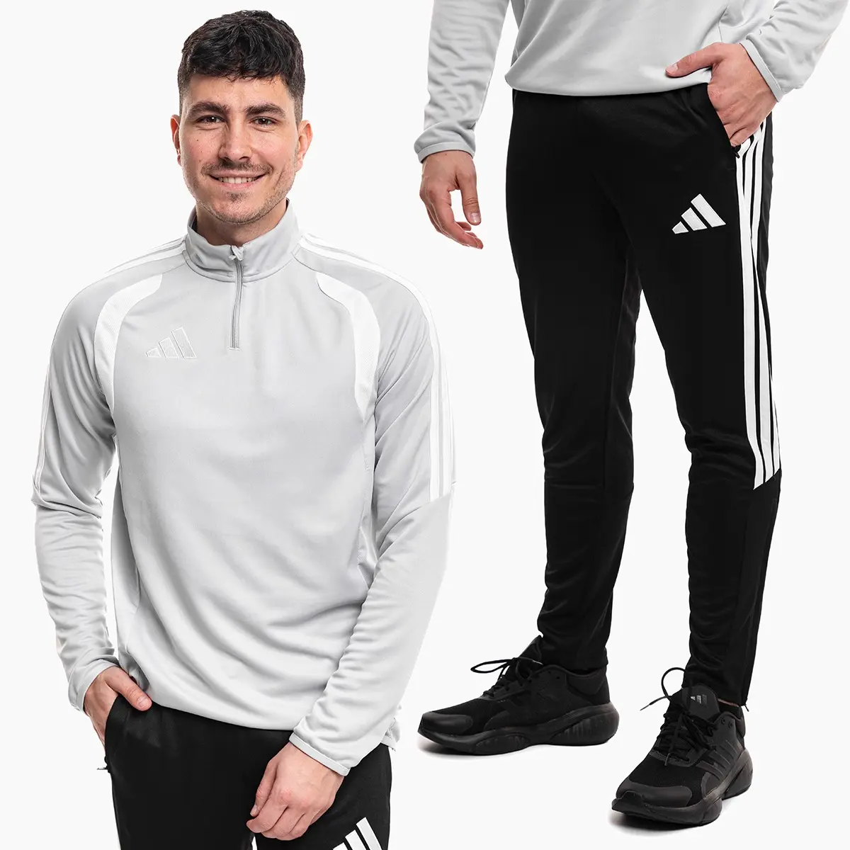 adidas komplet męski Tiro 26 League szary bluza i spodnie dresowe JY9687/JY7113