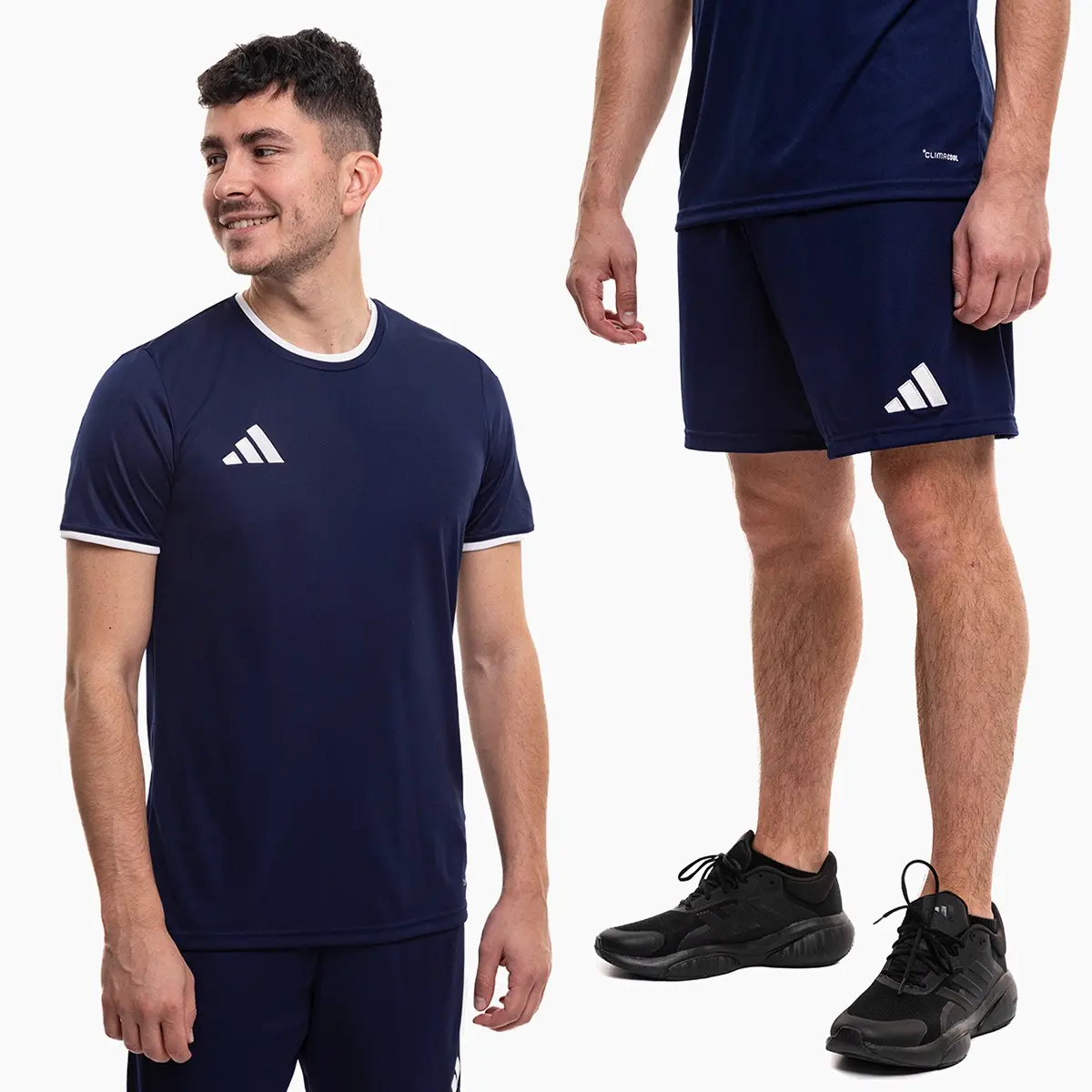 adidas komplet męski Entrada 26 granatowy koszulka piłkarska i spodenki JZ2504/JZ2513