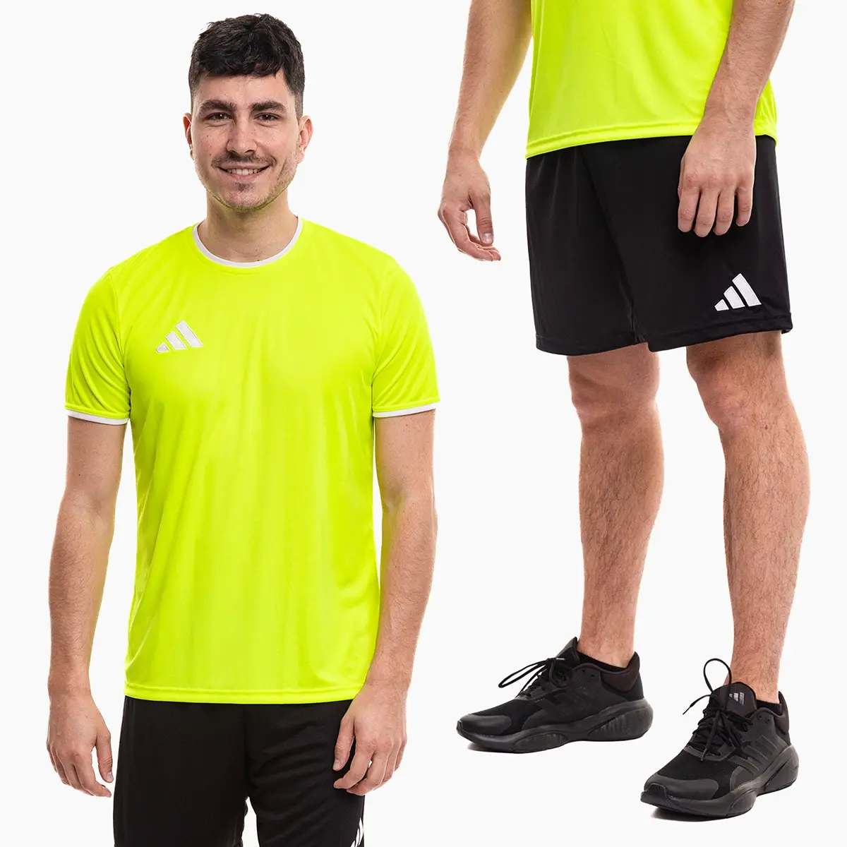 adidas komplet męski Entrada 26 zielony koszulka piłkarska i spodenki KE9840/JZ2521