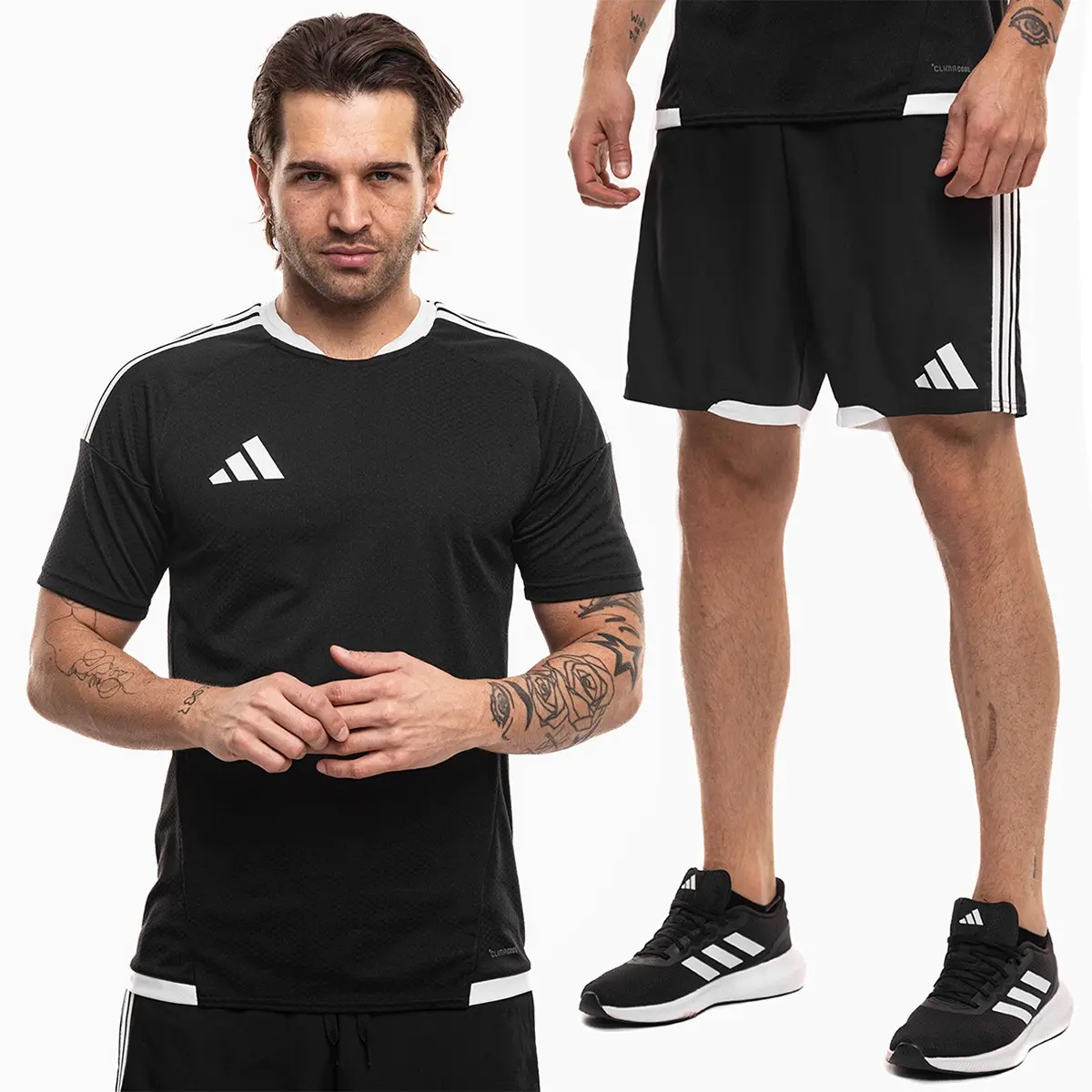 adidas komplet męski Tiro 26 Competition Match czarny koszulka piłkarska i spodenki KA6169/KA6181