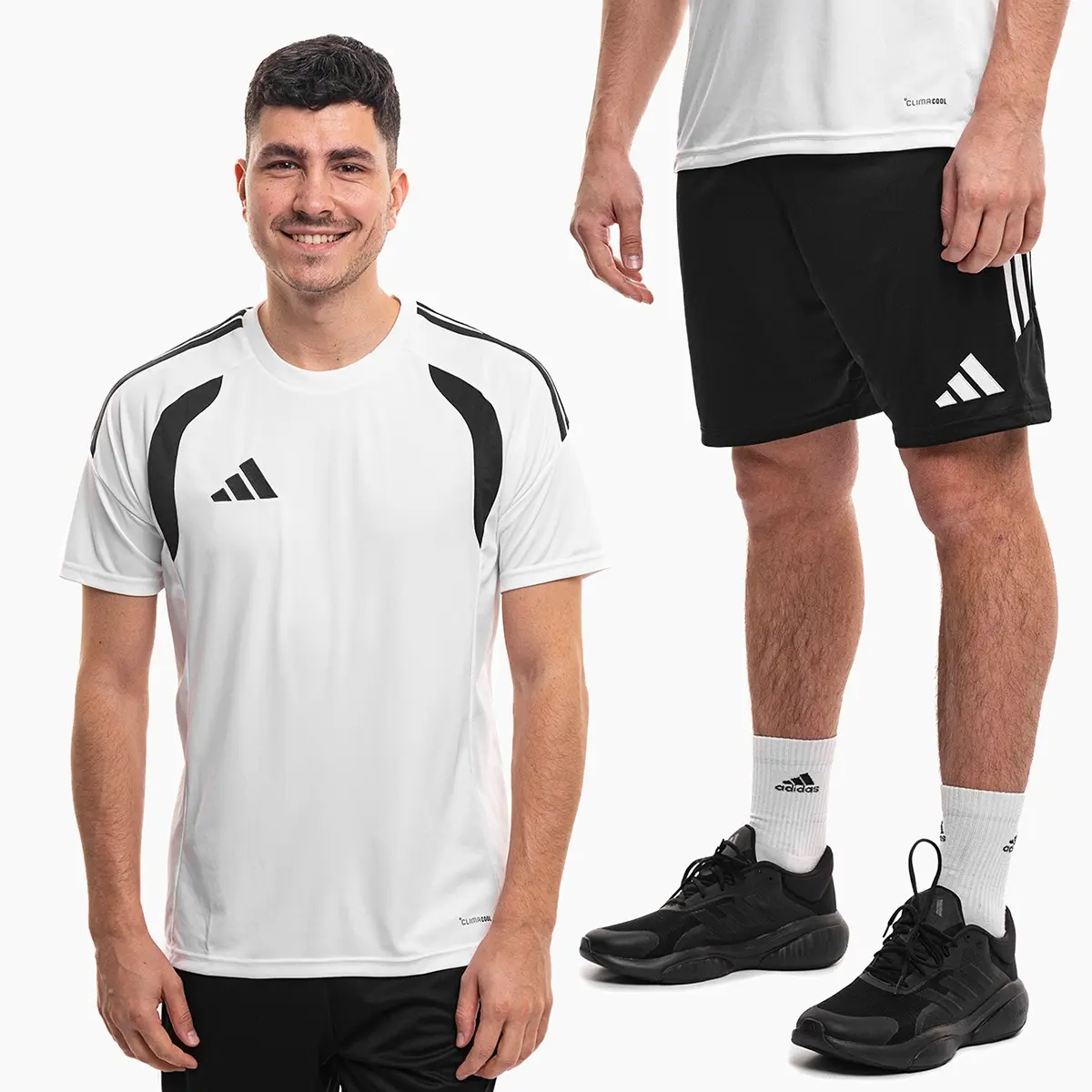 adidas komplet męski Tiro 26 League biały koszulka piłkarska i spodenki KB1352/KA8773