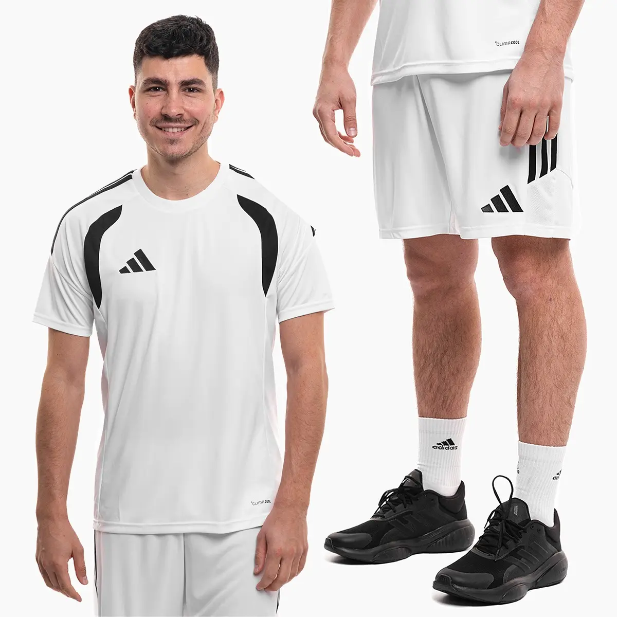 adidas komplet męski Tiro 26 League biały koszulka piłkarska i spodenki KB1352/KA8775