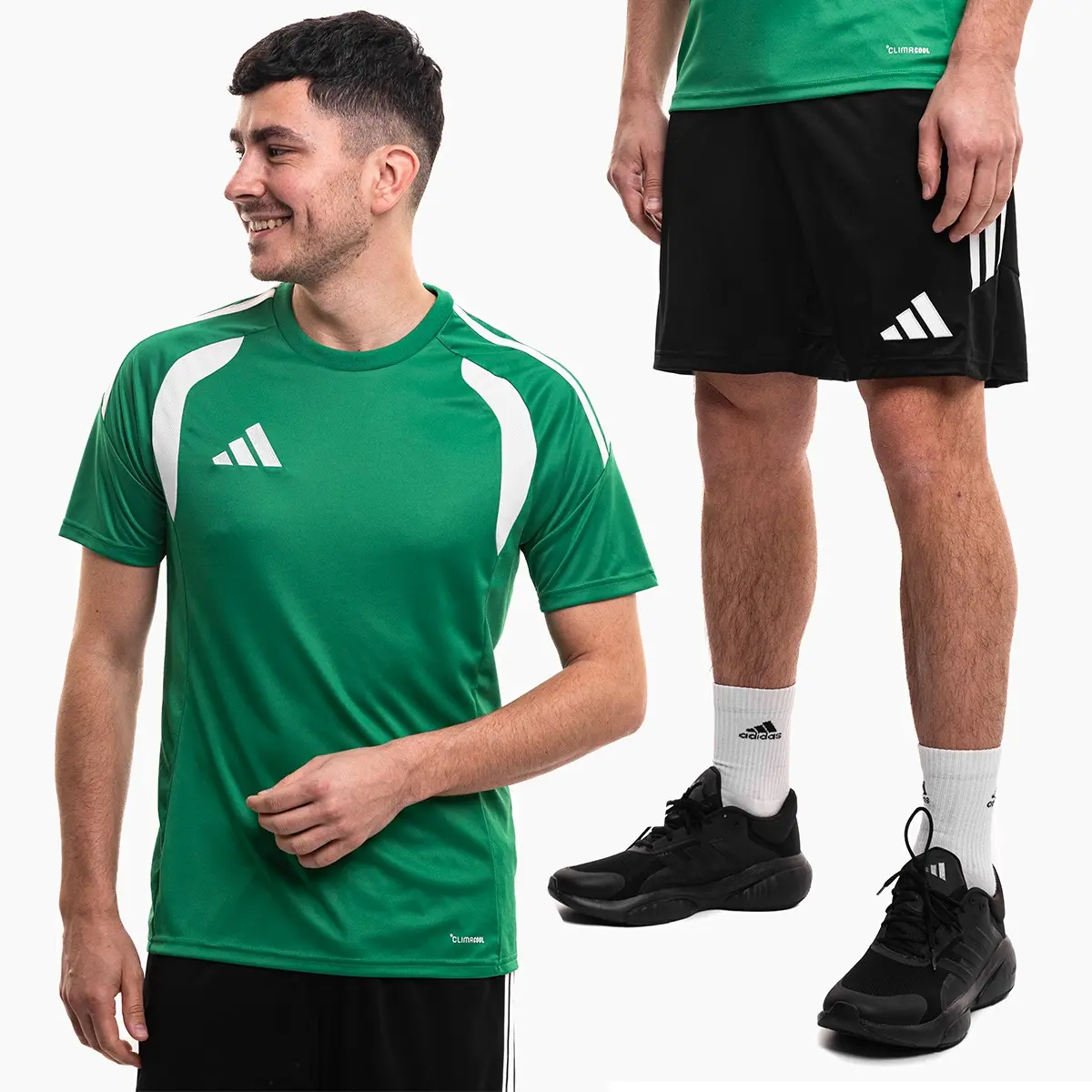 adidas komplet męski Tiro 26 League zielony koszulka piłkarska i spodenki KB1356/KA8773