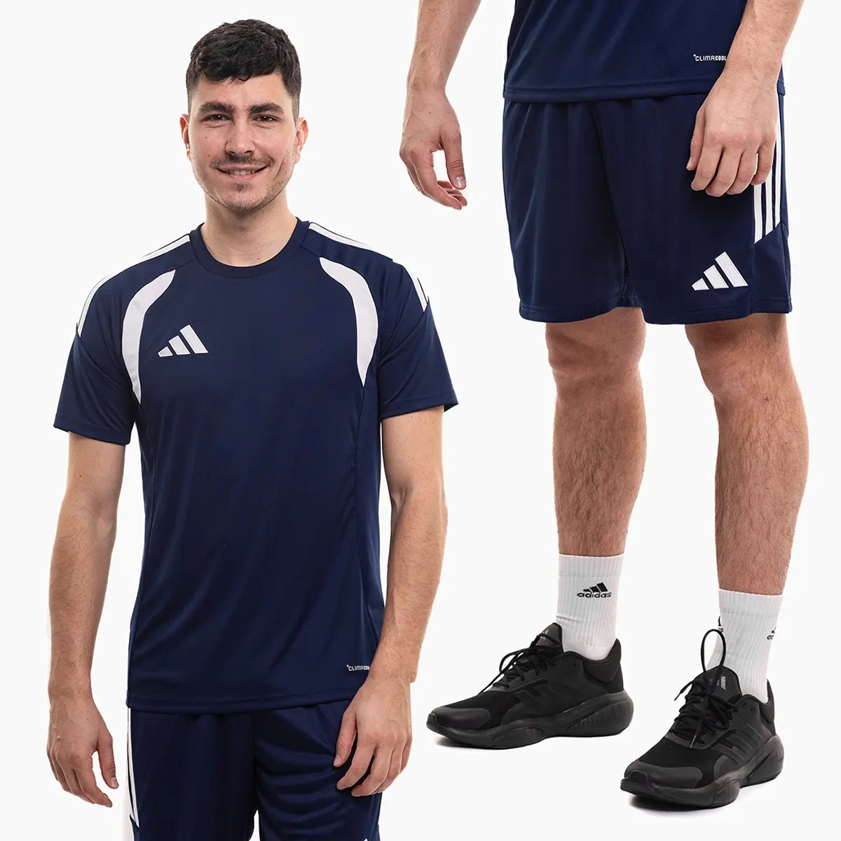 adidas komplet męski Tiro 26 League granatowy koszulka piłkarska i spodenki KB1360/KA8790