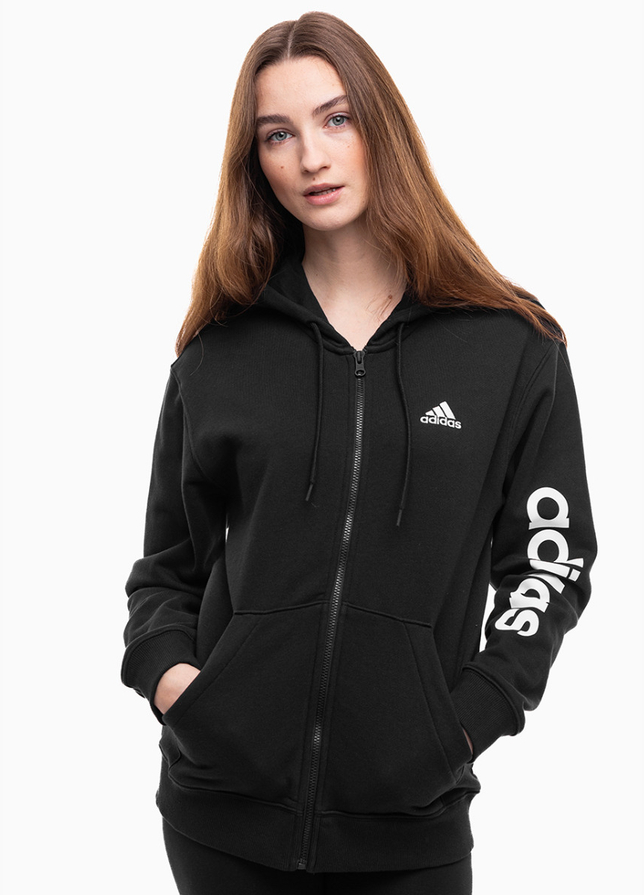 adidas Bluza damska Essentials Linear Full-Zip French Terry Hoodie IC6863 adidas Bluza damska Essentials Linear Full-Zip French Terry Hoodie IC6863