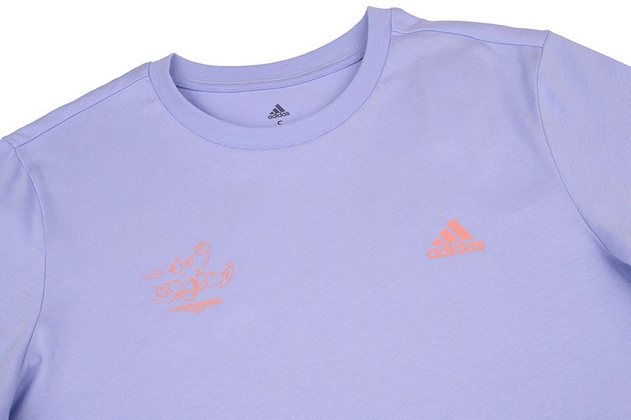 adidas Koszulka damska Signature Tee fioletowa GV1344