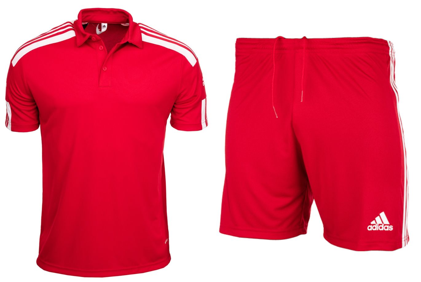 adidas dziecięcy strój sportowy koszulka spodenki Squadra 21 Polo GP6423/GN5761