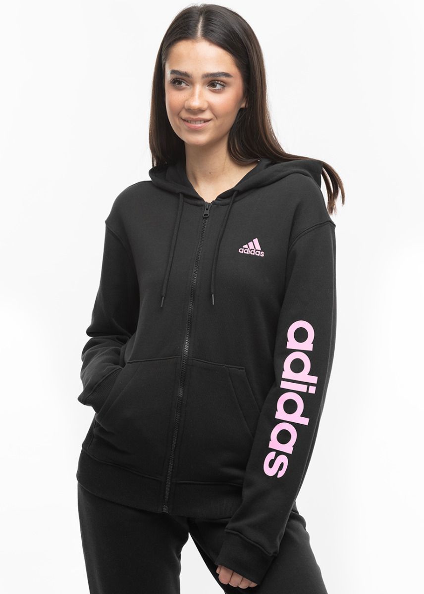 adidas Bluza damska Essentials Linear Full-Zip French Terry Hoodie IS2072 adidas Bluza damska Essentials Linear Full-Zip French Terry Hoodie IS2072
