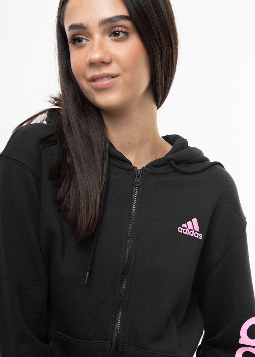 adidas Bluza damska Essentials Linear Full-Zip French Terry Hoodie IS2072 adidas Bluza damska Essentials Linear Full-Zip French Terry Hoodie IS2072