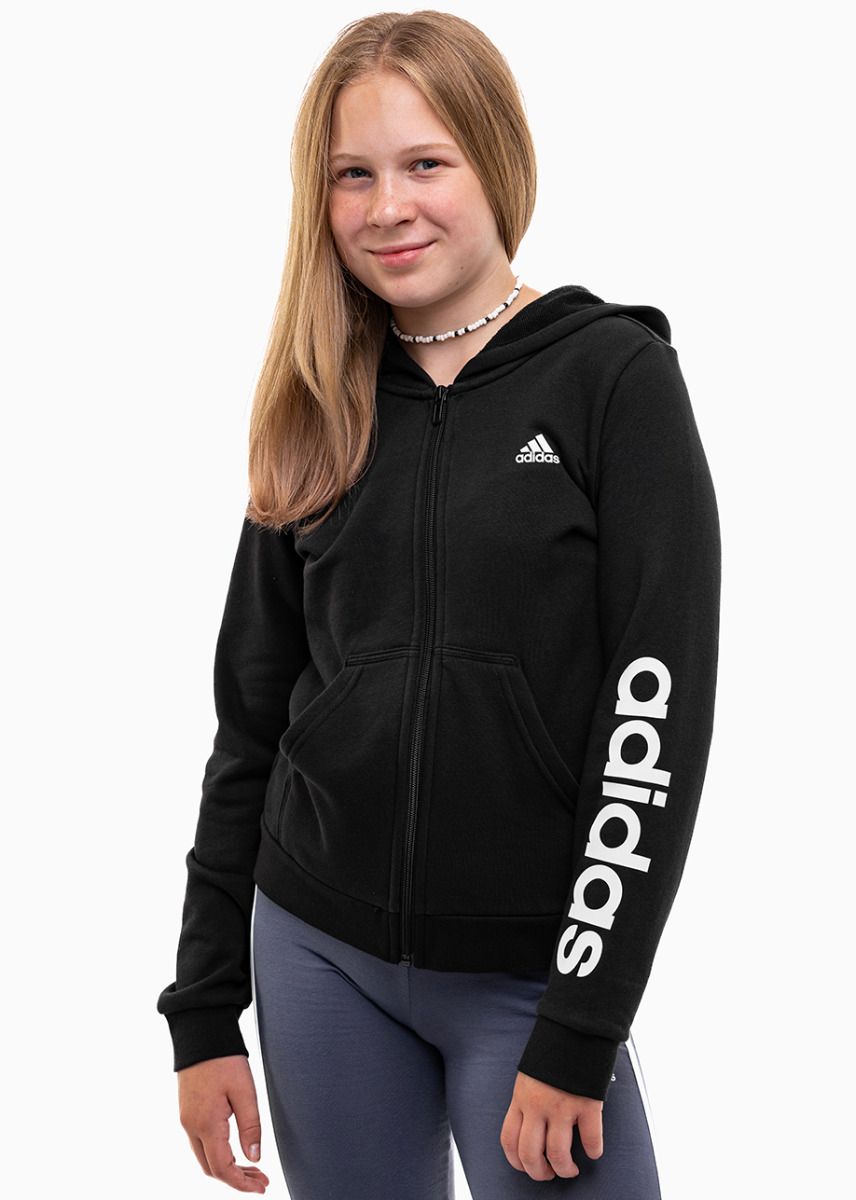 adidas Bluza dla dzieci Essentials Linear Logo Full-Zip Hoodie IC3584