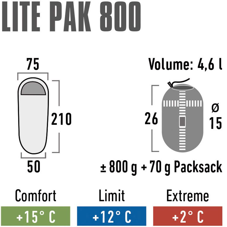 High Peak Śpiwór Lite Pak 800 23260