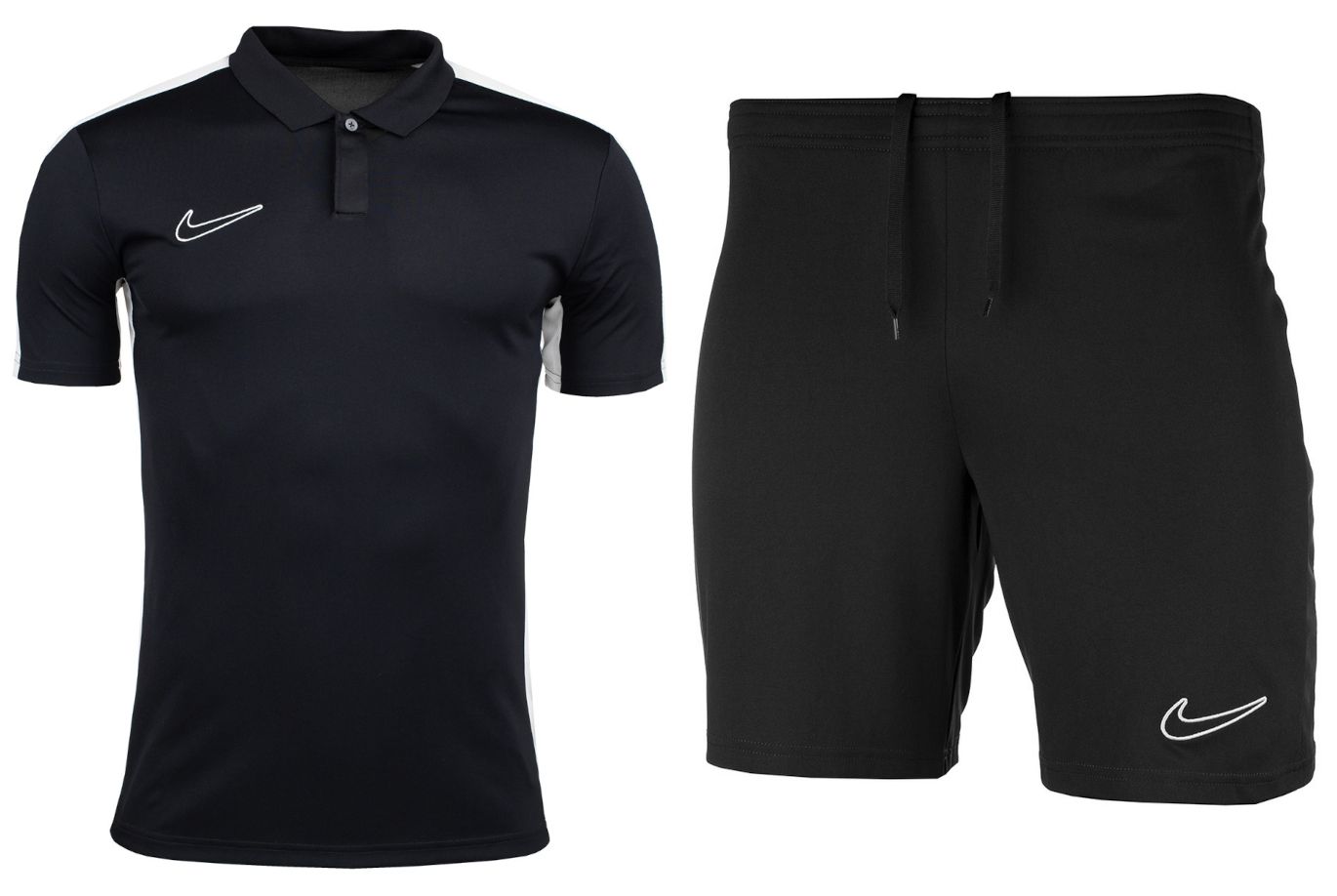 Nike strój męski koszulka spodenki DF Academy 23 SS Polo DR1346 010/DR1360 010 Nike strój męski koszulka spodenki DF Academy 23 SS Polo DR1346 010/DR1360 010