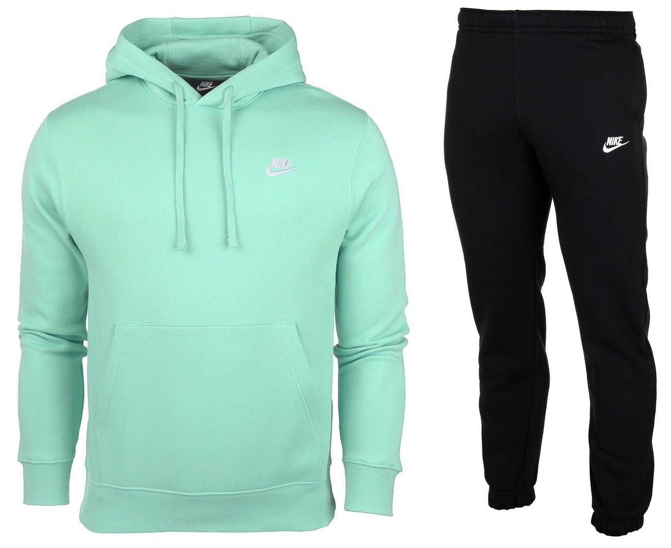 Nike Komplet męski Hoodie Club Fleece BV2654 382/BV2737 010 Nike Komplet męski Hoodie Club Fleece BV2654 382/BV2737 010