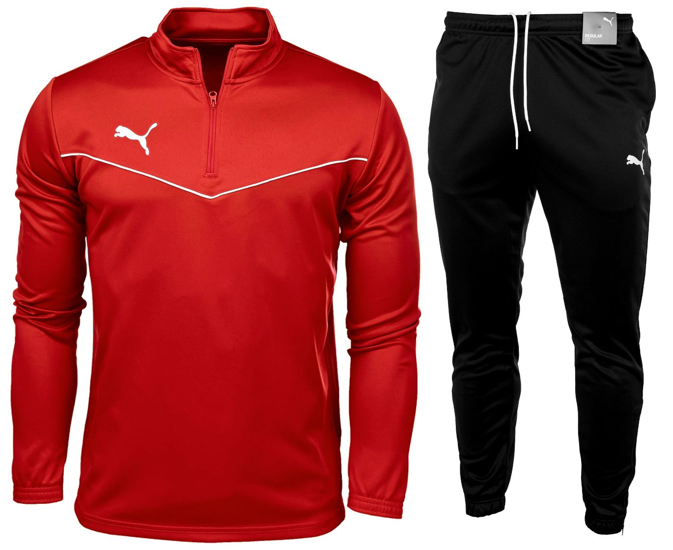 PUMA Komplet męski teamRISE 1/4 Zip Top 657394 01/657390 03