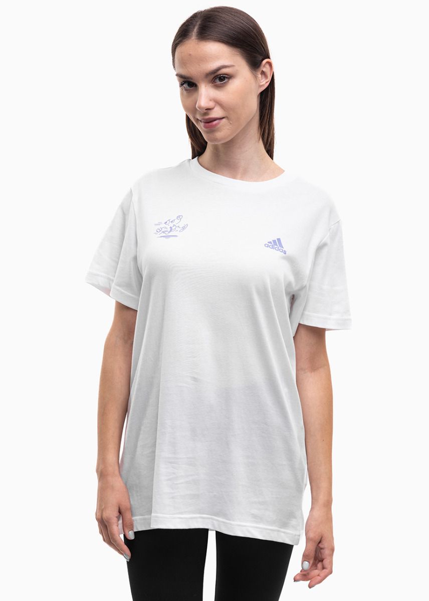 adidas Koszulka damska Signature Tee fioletowa GV1345