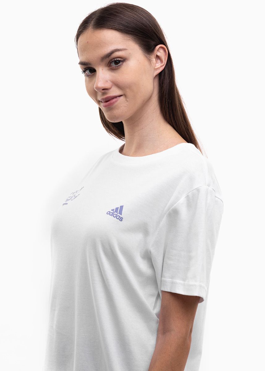 adidas Koszulka damska Signature Tee fioletowa GV1345