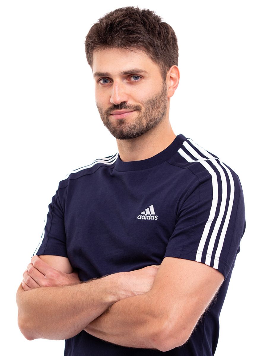 adidas Koszulka męska Essentials Single Jersey 3-Stripes Tee IC9335
