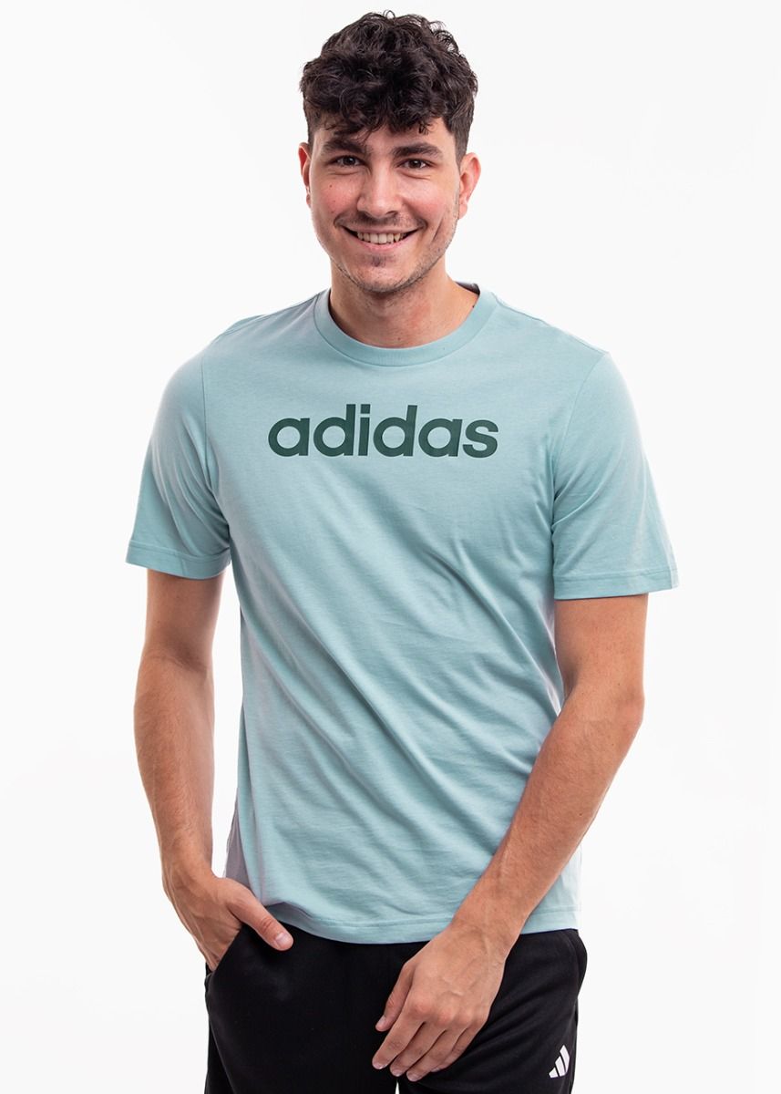 adidas Koszulka męska Essentials Single Jersey Linear Embroidered Logo Tee IJ8651