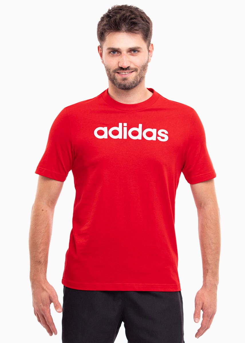 adidas Koszulka męska Essentials Single Jersey Linear Embroidered Logo Tee IC9278