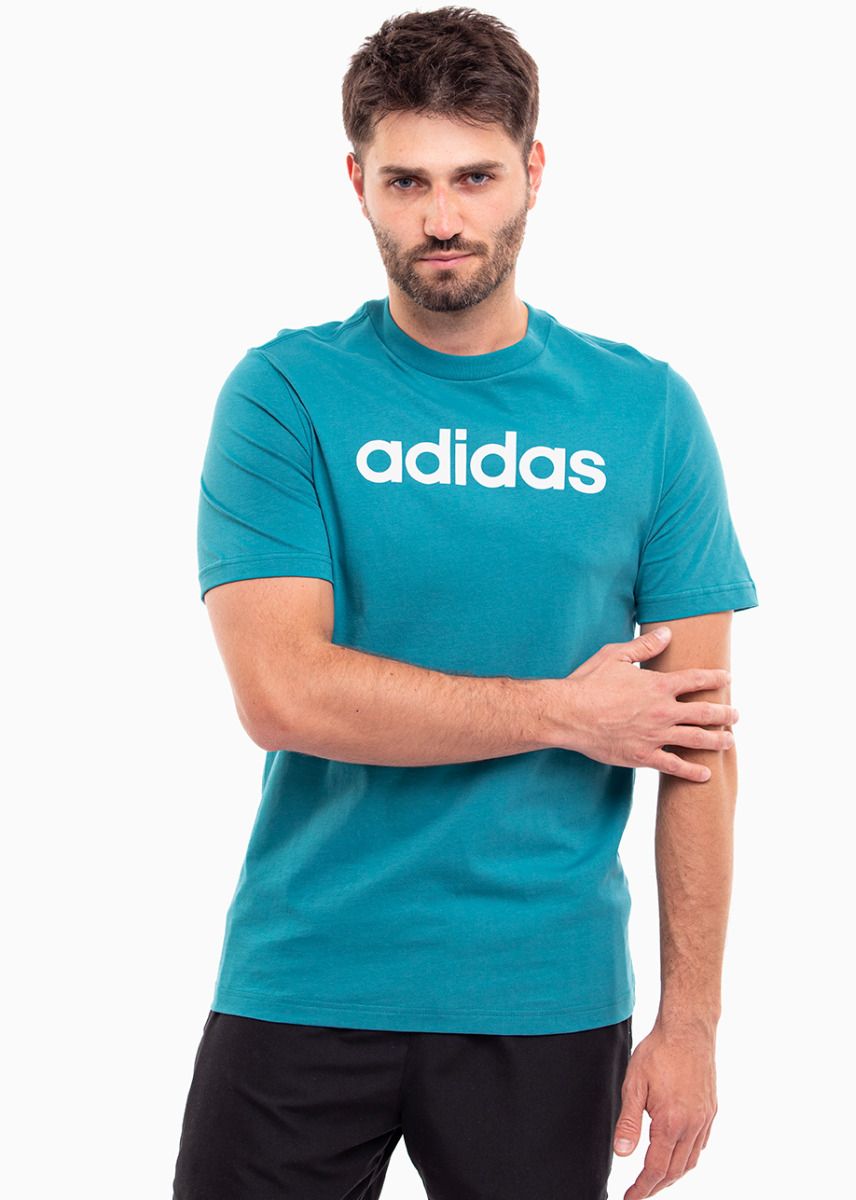 adidas Koszulka męska Essentials Single Jersey Linear Embroidered Logo Tee IJ8655