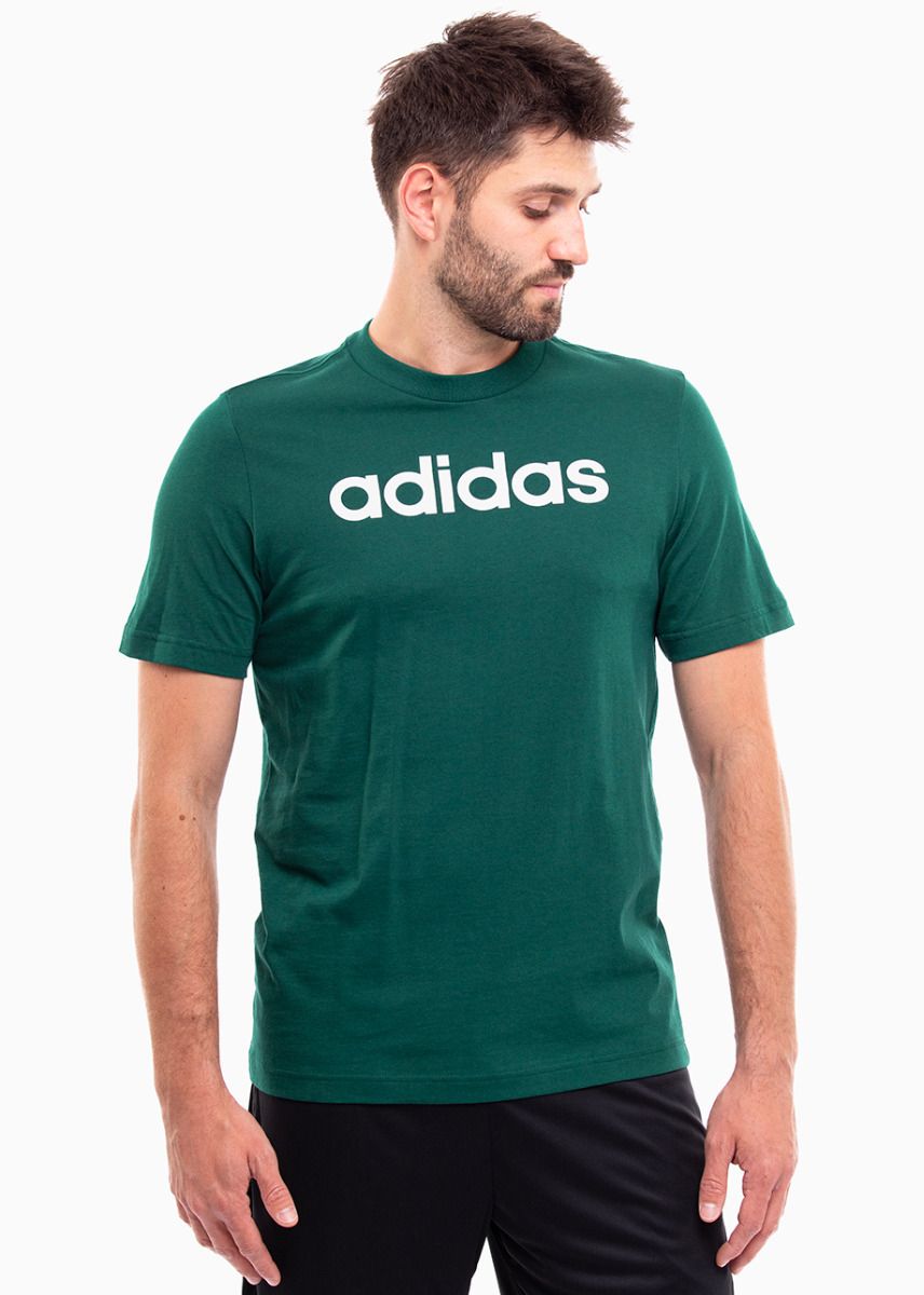 adidas Koszulka męska Essentials Single Jersey Linear Embroidered Logo Tee IJ8658