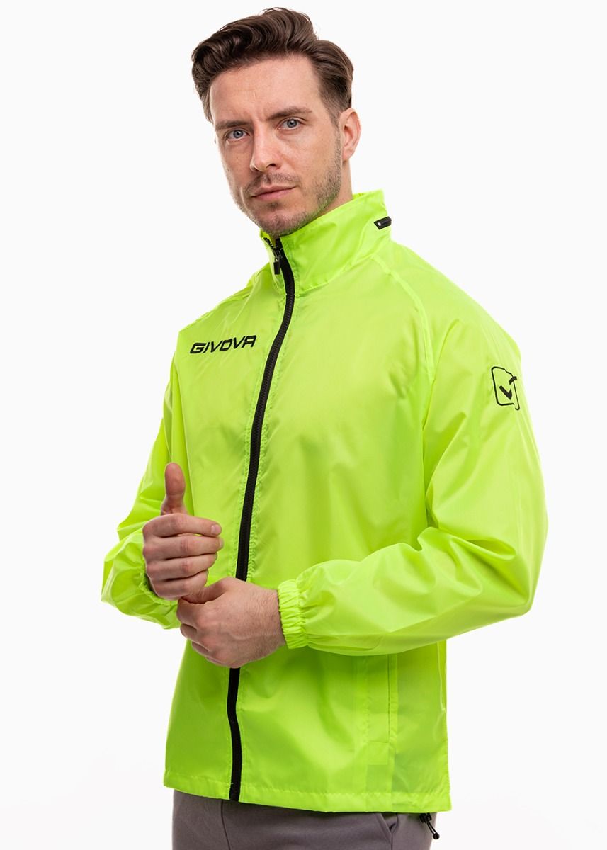 Givova Kurtka przeciwdeszczowa Rain Basico Fluo RJ001 0019 Givova Kurtka przeciwdeszczowa Rain Basico Fluo RJ001 0019