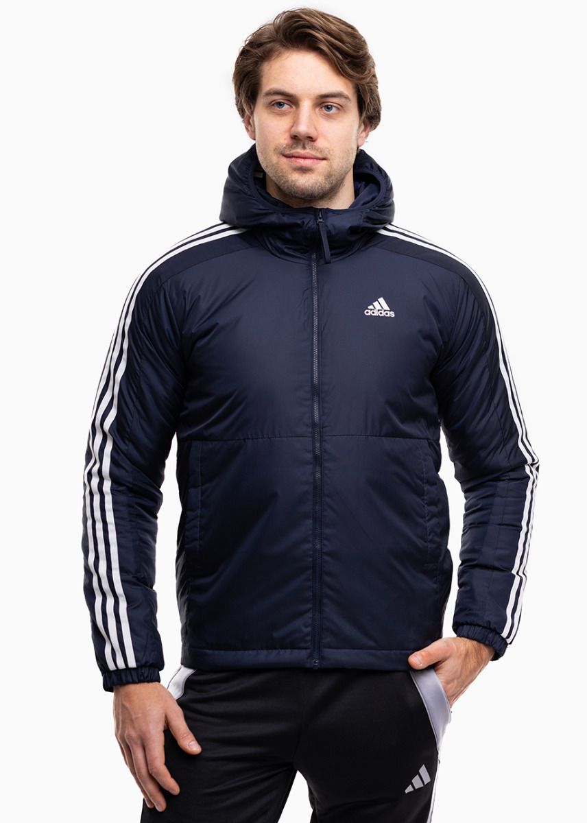 adidas Kurtka męska Essentials 3-Stripes Insulated Hooded IS1278