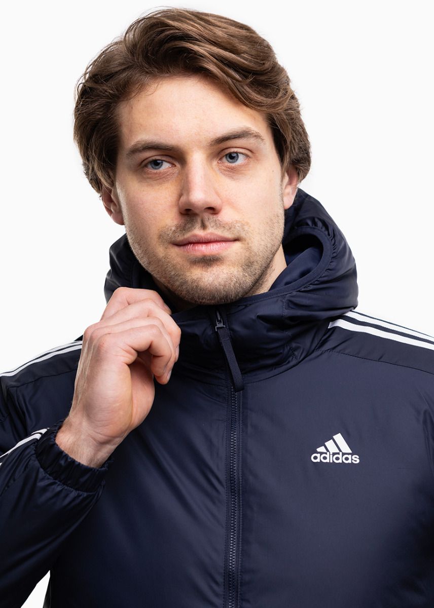 adidas Kurtka męska Essentials 3-Stripes Insulated Hooded IS1278