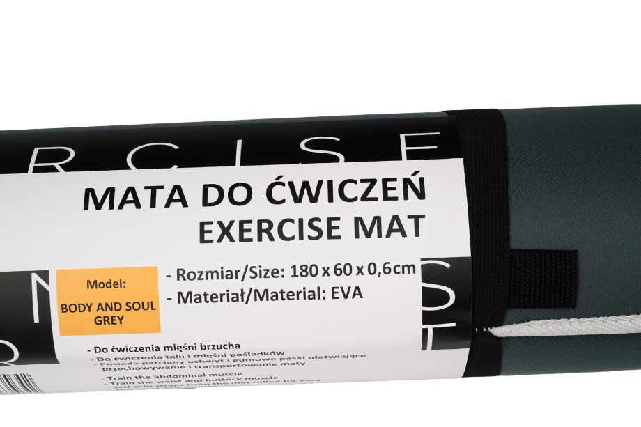 PROfit Mata do ćwiczeń Body and Soul szara DK 705-N