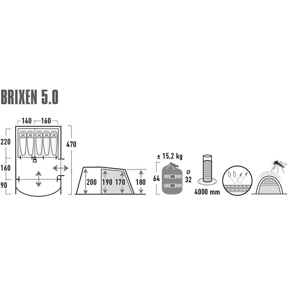 High Peak Namiot Brixen 5.0 11816