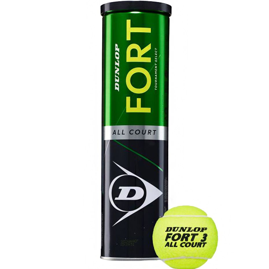 Dunlop Piłki do tenisa ziemnego 4pcs Fort All Court Tournament Select