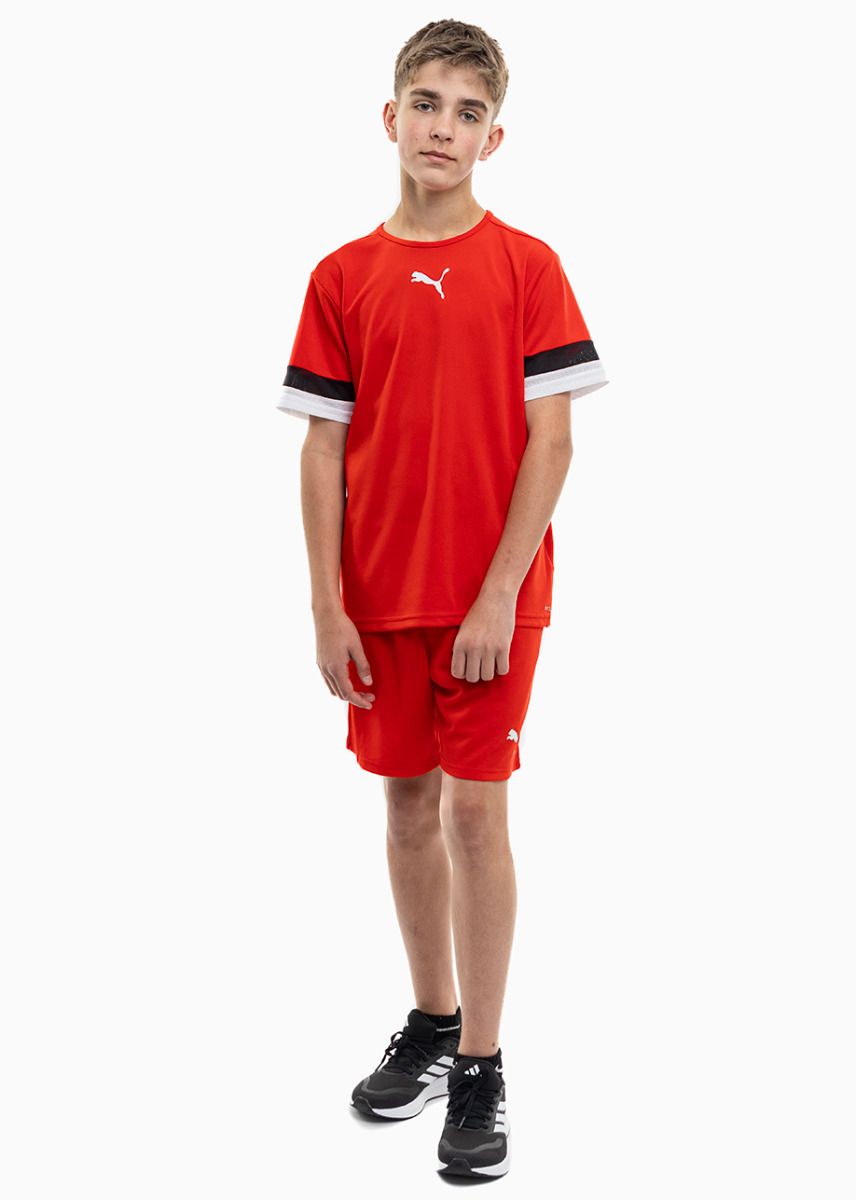 PUMA dziecięcy strój sportowy koszulka spodenki teamRISE Jersey Jr 704938 01/704943 01