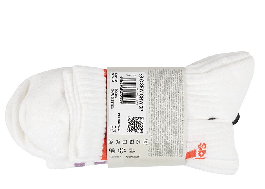 adidas Skarpety 3-Stripes Cushioned Crew Socks 3P IZ0122