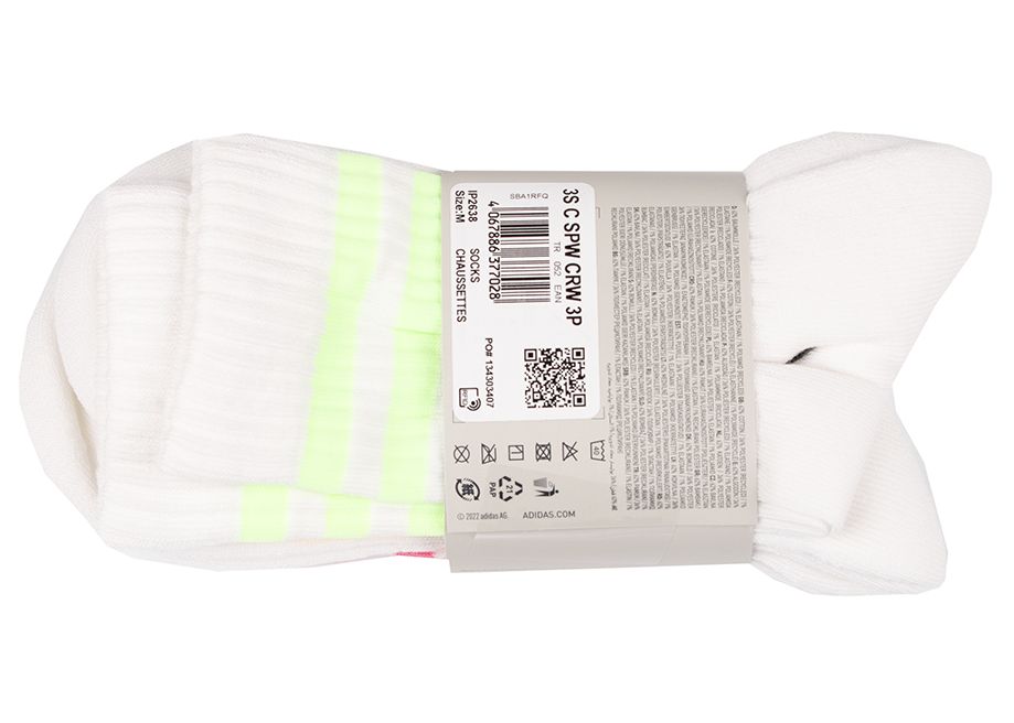 adidas Skarpety 3-Stripes Cushioned Crew Socks 3P IP2638
