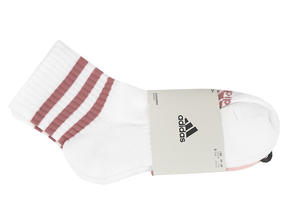 adidas Skarpety 3-Stripes Cushioned Sportswear Mid-Cut Socks 3P IZ0126