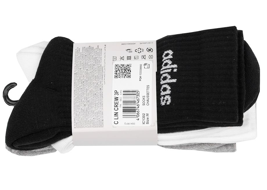 adidas Skarpety Linear Crew Cushioned Socks 3P IC1302