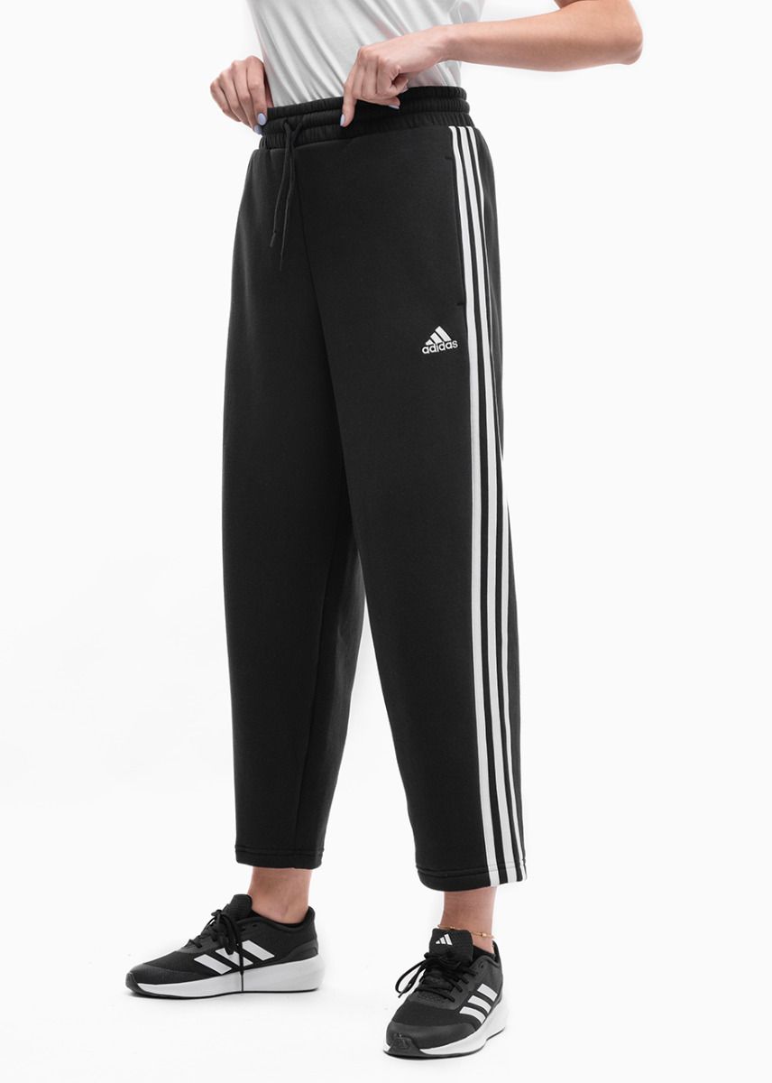 adidas Spodnie damskie Essentials 3-Stripes Open Hem Fleece HZ5748