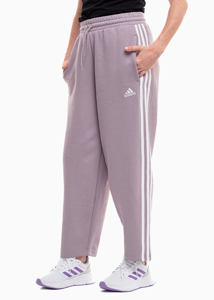 adidas Spodnie damskie Essentials 3-Stripes Open Hem Fleece IR5387