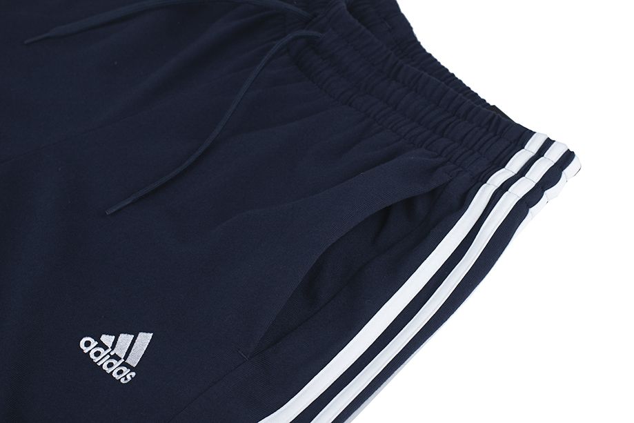 adidas Spodnie męskie Essentials Single Jersey Tapered Open Hem 3-Stripes IC0045