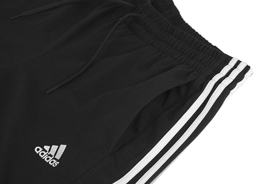 adidas Spodnie męskie Essentials Single Jersey Tapered Open Hem 3-Stripes IC0044