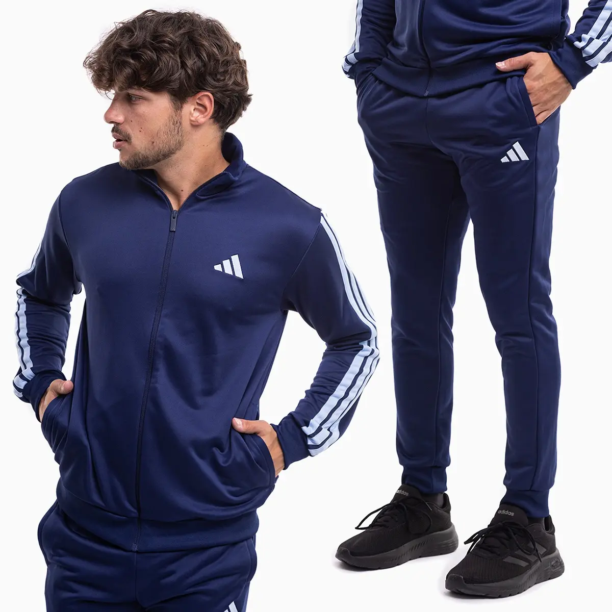 adidas Dres męski Sportswear Basic 3-Stripes French Terry JI8873