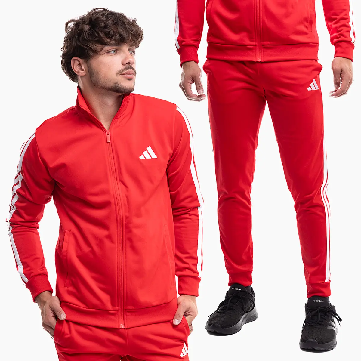 adidas Dres męski Sportswear Basic 3-Stripes Tricot JX8731
