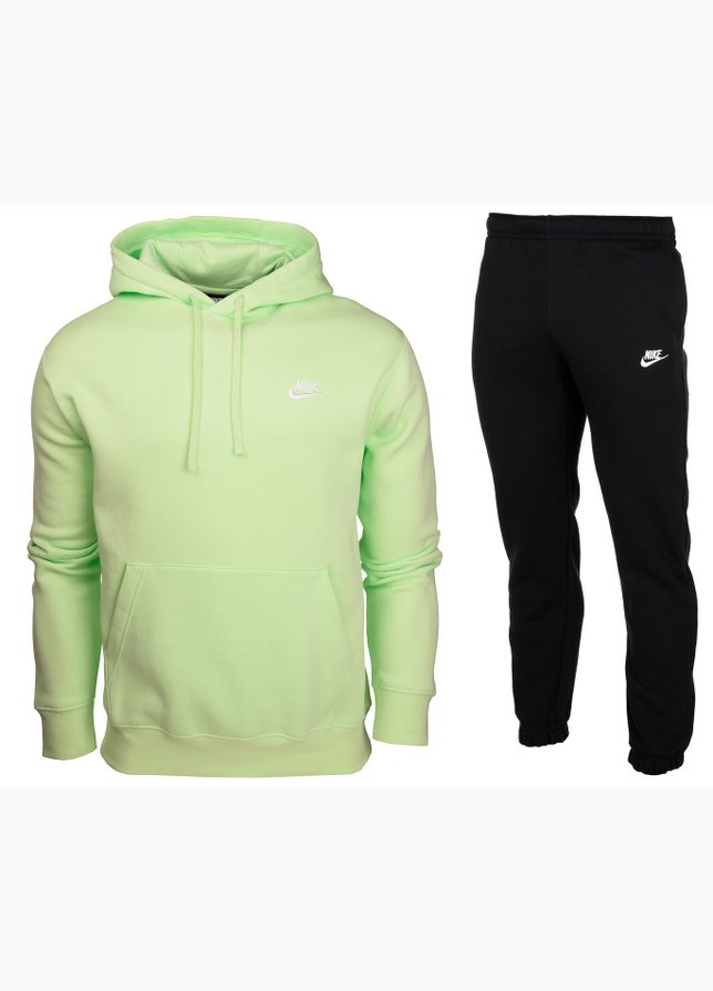 Nike Komplet męski Hoodie Club Fleece BV2654 383/BV2737 010 Nike Komplet męski Hoodie Club Fleece BV2654 383/BV2737 010