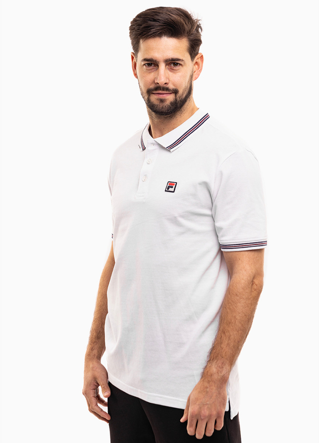 Fila Koszulka męska polo Lubbeek FAM0898 10001 Fila Koszulka męska polo Lubbeek FAM0898 10001